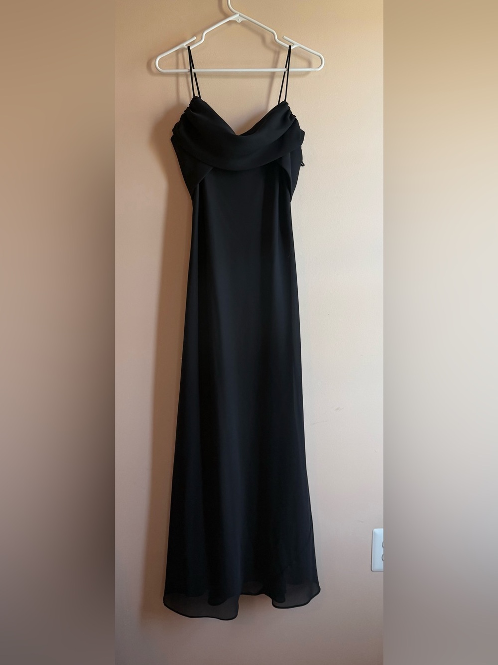 Alyn Paige Black Draped Maxi Gown